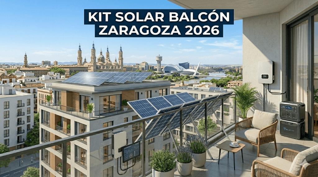 Kit solar balcón Zaragoza 2026