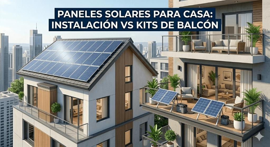 Paneles solares para casa vs balcón